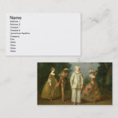 Pierrot en Harlequin Visitekaartje (Voorkant / Achterkant)