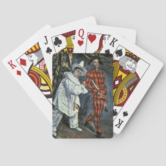 Pierrot et harlequin, 1888 speelkaarten (Achterkant)