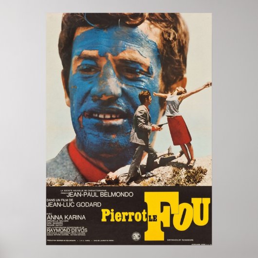 Pierrot Le Fou Poster (Voorkant)