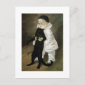 Pierrot met Cat, Alexandre Steinlen Briefkaart (Voorkant)