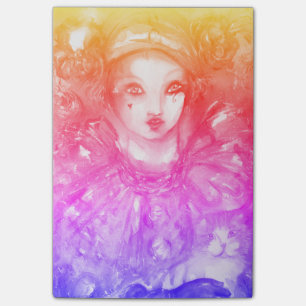 PIERROT MET CAT / Mardi Gras Masquerade Party Post-it® Notes
