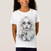 Pierrot met een witte roos t-shirt (Voorkant)