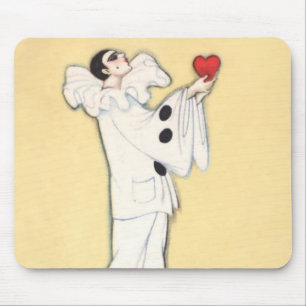 Pierrot met rode hart van Sophia Chiostri Muismat