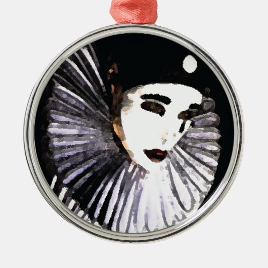 Pierrot Metalen Ornament (Voorkant)