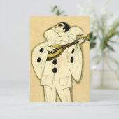 Pierrot Serenades a Crescent Moon beroemd gemaakt  Bedankkaart (Staand voorkant)