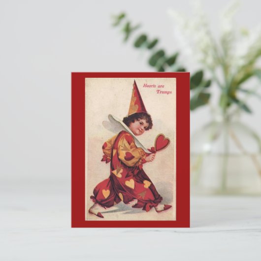  Pierrot Valentijn Briefkaart (Staand voorkant)