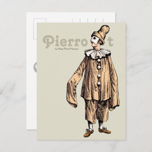Pierrot van Hans Peter Hansen C0733 Briefkaart (Voorkant / Achterkant)