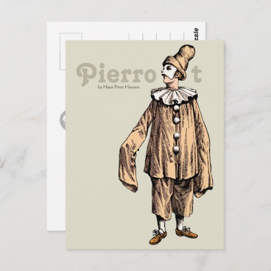 Pierrot van Hans Peter Hansen C0733 Briefkaart (Voorkant / Achterkant)