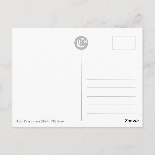 Pierrot van Hans Peter Hansen C0733 Briefkaart (Achterkant)