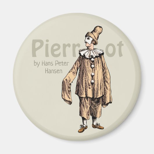 Pierrot van Hans Peter Hansen CC0235 Fridge art Magneet (Voorkant)