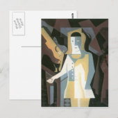 Pierrot van Juan Gris Briefkaart (Voorkant / Achterkant)