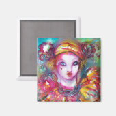 PIERROT / Venetiaanse Maskerade Maskers Magneet (Voorkant / Achterkant)