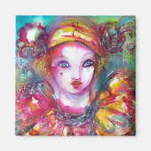 PIERROT / Venetiaanse Maskerade Maskers Magneet (Voorkant)