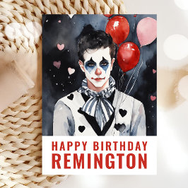 Pierrot zwart-wit kaart