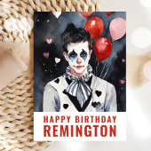 Pierrot zwart-wit kaart