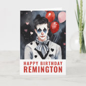 Pierrot zwart-wit kaart (Voorkant)