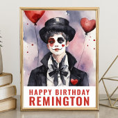 Pierrot zwart-wit poster