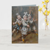 Pierrots - Gevouwen Wenskaart Kaart (Gele Bloem)