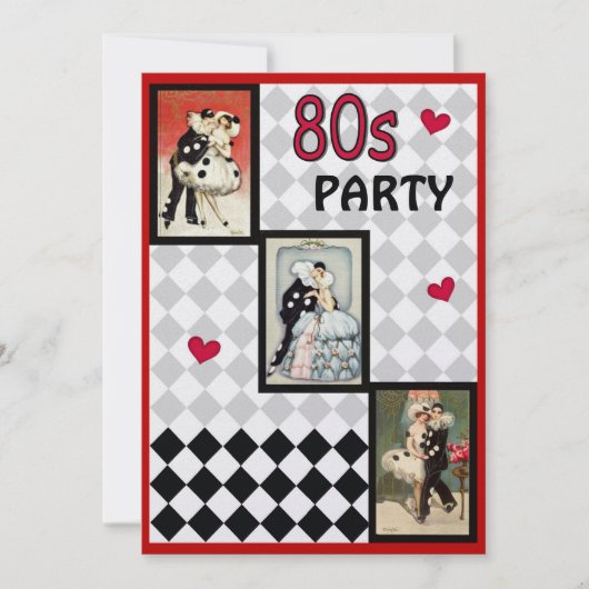 Pierrot's Masquerade Invitation (Voorkant)