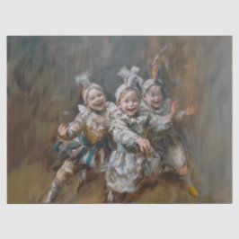 Pierrots - olieverfstijl weefselpapier tissuepapier