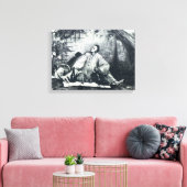 Pierrot's Repast Canvas Print (Insitu (Woonkamer))
