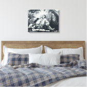 Pierrot's Repast Canvas Print (Insitu (Slaapkamer))