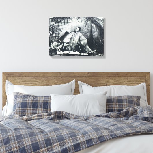 Pierrot's Repast Canvas Print (Insitu (Slaapkamer))