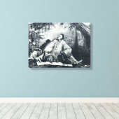 Pierrot's Repast Canvas Print (Insitu (Houten vloer))