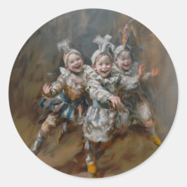 Pierrots - Ronde Stickers voor briefpapier