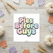 "Pies Before Guys" Retro Bubble Letter Sticker