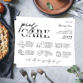 Pies Care Instructies Minimaal Modern Logo Bakkeri Bedankkaart