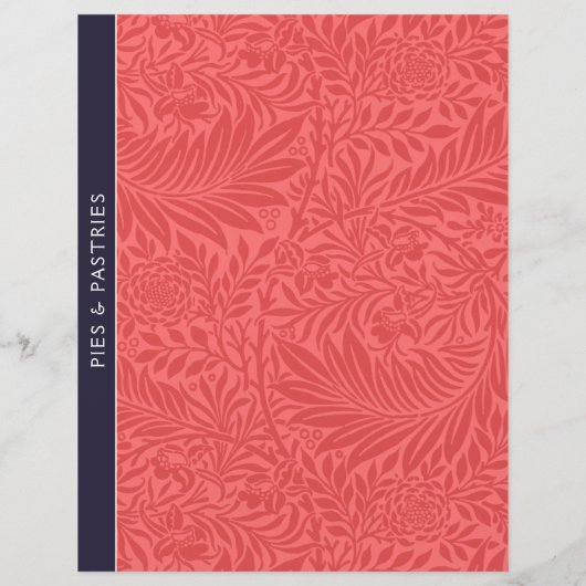 Pies | Ontvanger divider |  Rode Floral (Achterkant)