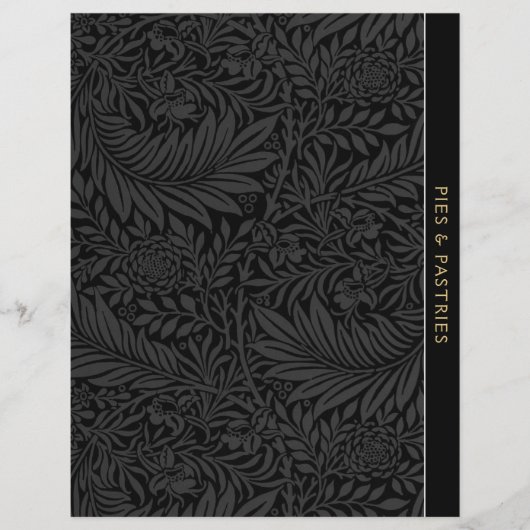 Pies | Ontvanger divider |  zwarte Floral (Voorkant)