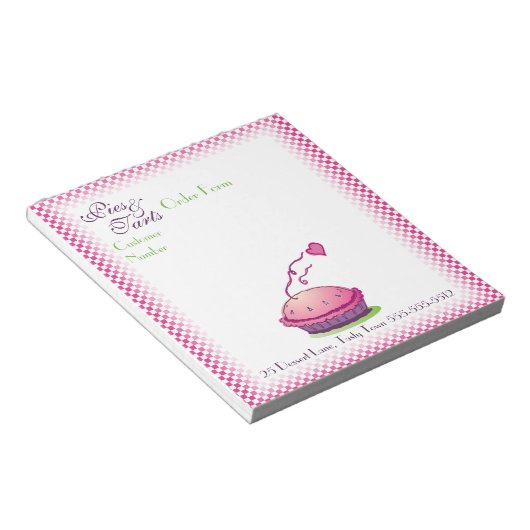 Pies & Tarts Order Form Notitieblok (Schuin)