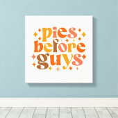 Pies voor jongens canvas afdruk (Insitu (Houten vloer))