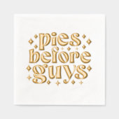 Pies voor jongens folie servetten (Voorkant)