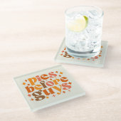 Pies voor jongens glazen onderzetter (Schuin)