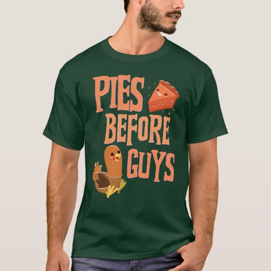 Pies Voor Jongens Grappig Thanksgiving Diner T-shirt (Voorkant)