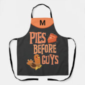 Pies Voor Jongens Monogram Leuk Humoristisch Schort (Voorkant)