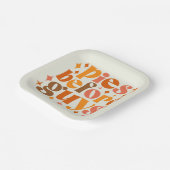 Pies voor jongens papieren bordje (Gebogen)