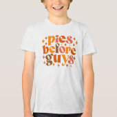 Pies voor jongens Tri-Blend shirt (Voorkant)