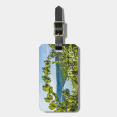 Piesport Moselle Druiven  wijnstokken Souvenir Bagagelabel (Voorkant verticaal)