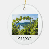 Piesport Moselle Druiven  wijnstokken Souvenir Keramisch Ornament (Links)
