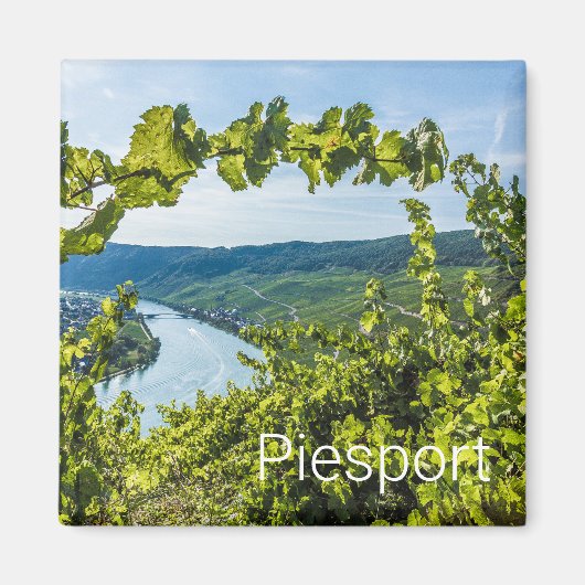 Piesport Moselle Druiven  wijnstokken Souvenir Magneet (Voorkant)