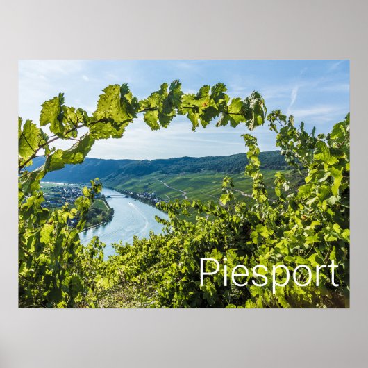 Piesport Moselle Druiven  wijnstokken Souvenir Poster (Voorkant)