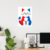 Piet Kat Printbare Digitale Download Poster (Thuiskantoor)