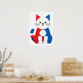 Piet Kat Printbare Digitale Download Poster (Keuken)