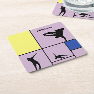 Piet Loves Dance Mondrian Street Hiphop Style Kartonnen Onderzetters