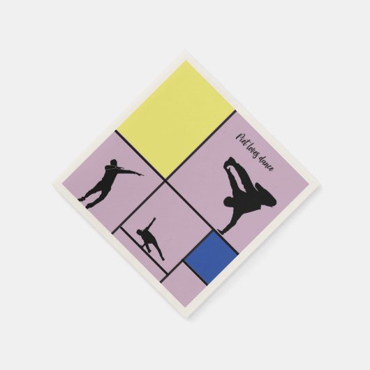 Piet Loves Dance Mondrian Street Hiphop Style Servet (Hoek)