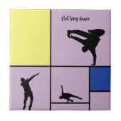 Piet Loves Dance Mondrian Street Hiphop Style Tegeltje (Voorkant)